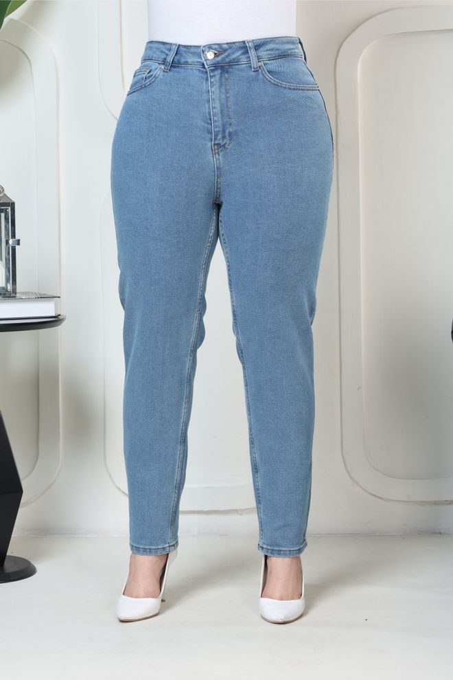 XLove Patogūs Aukšto Juosmens Džinsai Ploni Iki Kulkšnies – Mėlyni Didmeninė prekyba drabužiais Virvutė