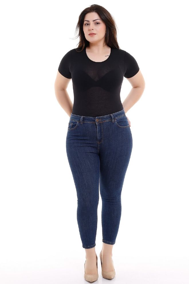 XLove Skinny Džinsai Iki Kulkšnių Aukštu Juosmeniu – Mėlyni Didmeninė prekyba drabužiais Kokteilinė