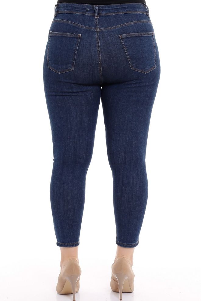 XLove High Waist Ankle Length Skinny Jeans Blue Wholesale Clothing Elastane