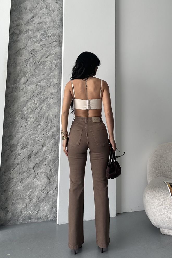 XLove Traperice Za Opuštanje Sa Šivenim Nogama Smeđe Veleprodaja odjeće Rođendan