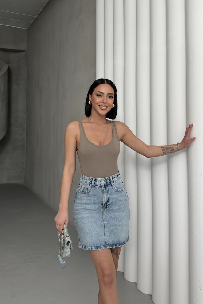 XLove Krátka Džínsová Sukňa Veľkoobchod s oblečením Neformálny