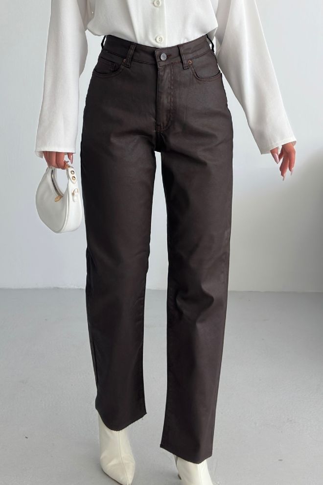 XLove Brown Elegant Mom Pants Wholesale Clothing Lounge