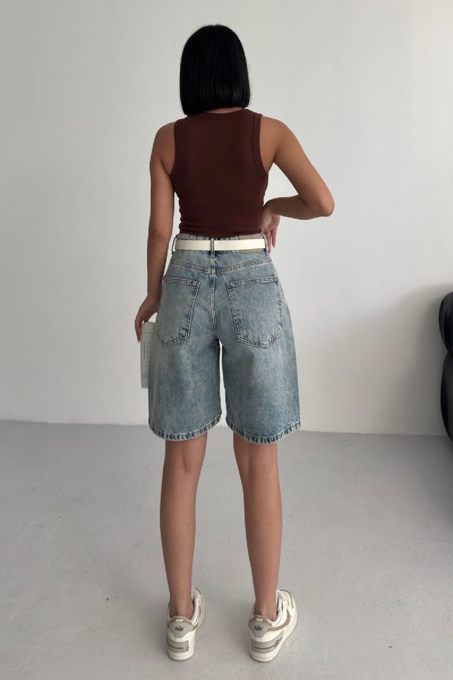 XLove Blue Casual Streetwear Bermuda Shorts Wholesale Clothing 1