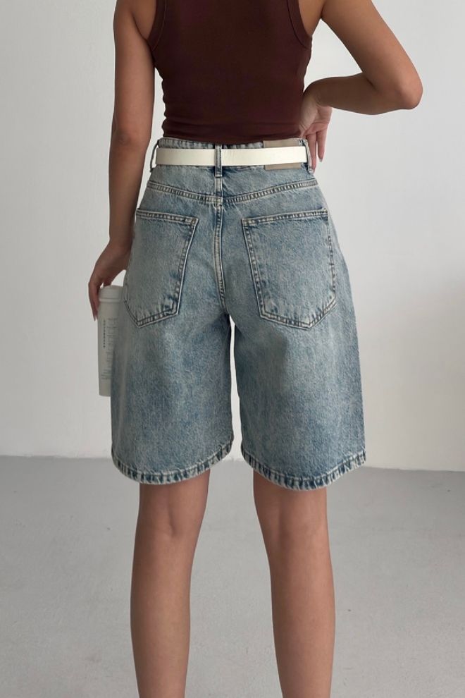 XLove Blue Casual Streetwear Bermuda Shorts Wholesale Clothing 5