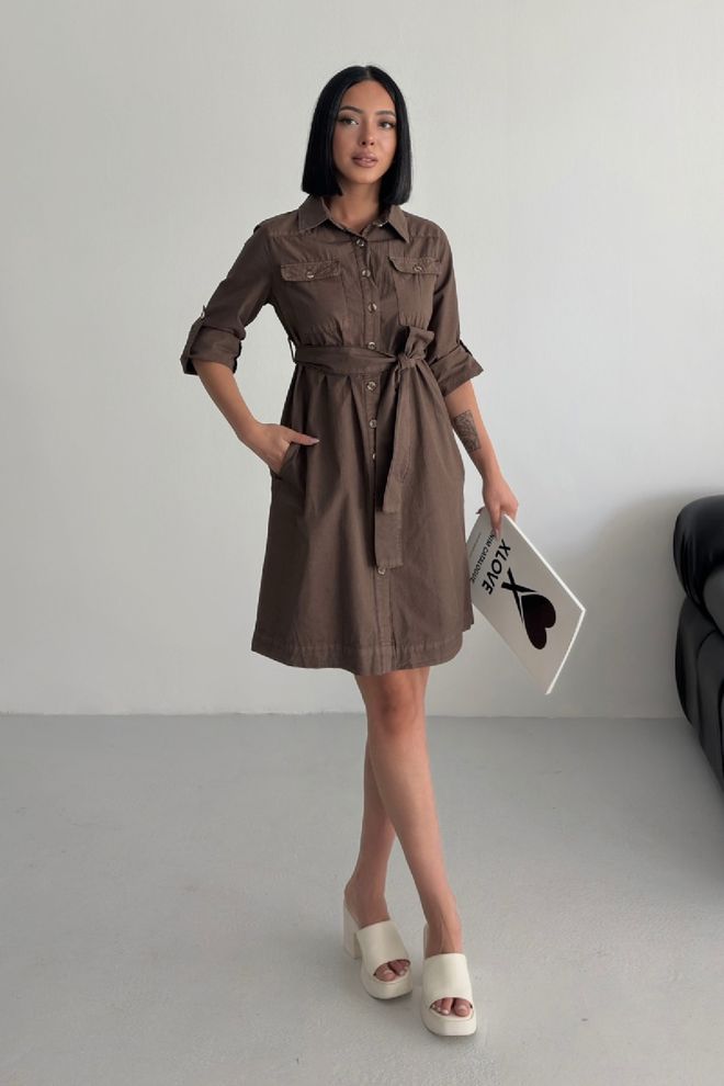 XLove Brown Casual Formal Elegant Shirt Wholesale Clothing Casual