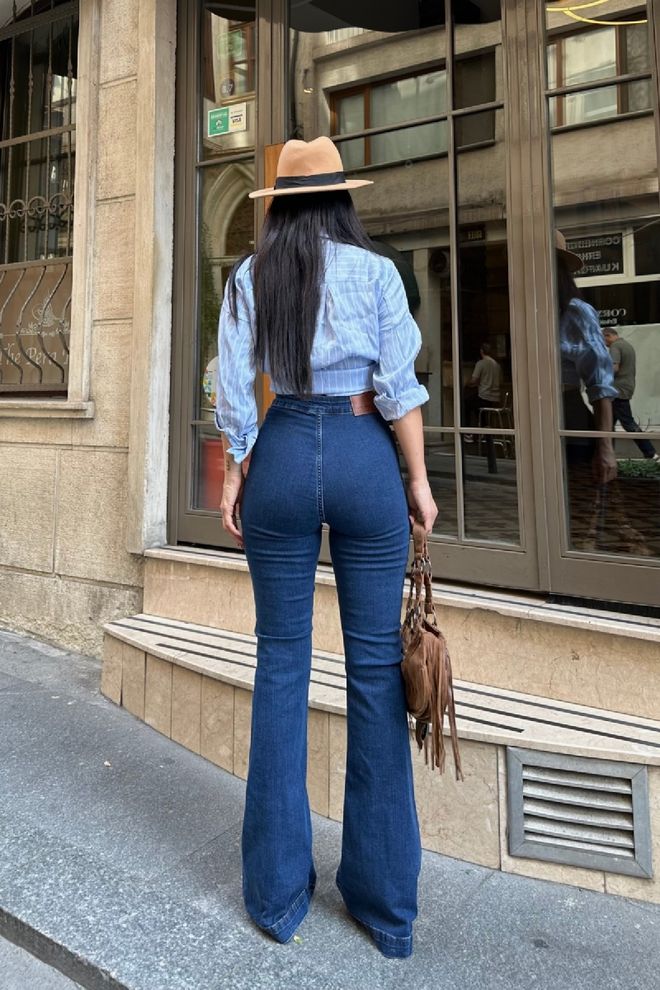 XLove Çok Düğmeli İspanyol Kot Pantolon Toptan Giyim 2