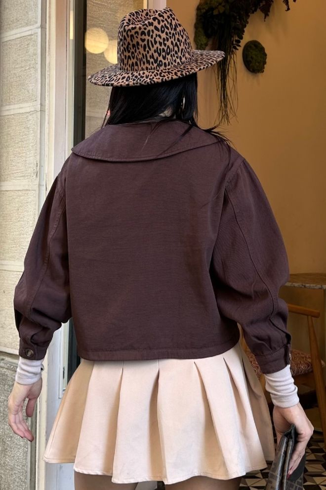 XLove Brown Casual Vintage Elegant Retro Shirt Wholesale Clothing 1