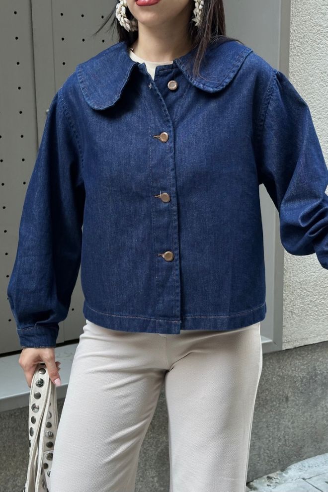 XLove Blue Casual Vintage Buttoned Shirt Wholesale Clothing Lounge