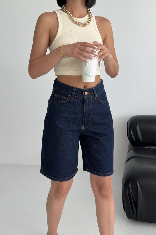 XLove Blue Casual Streetwear Bermuda Shorts Wholesale Clothing 1