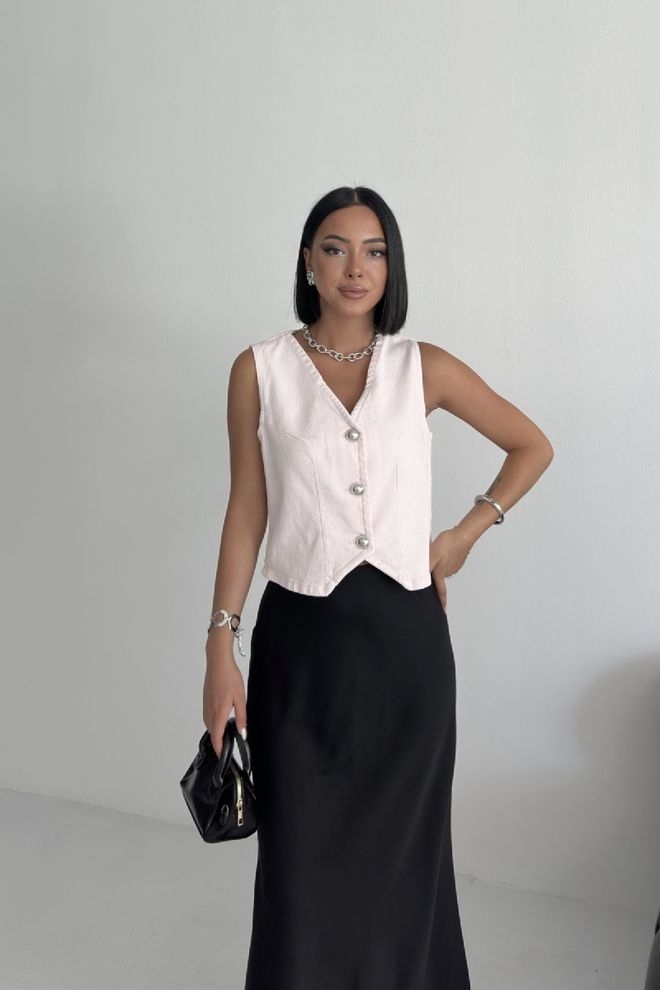 XLove Pink Casual Elegant Vest Wholesale Clothing 1