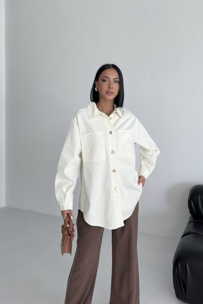 XLove Camisa Blanca Casual Streetwear Oversized Ropa al por mayor 5