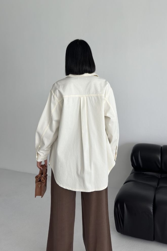 XLove Camisa Blanca Casual Streetwear Oversized Ropa al por mayor Primavera