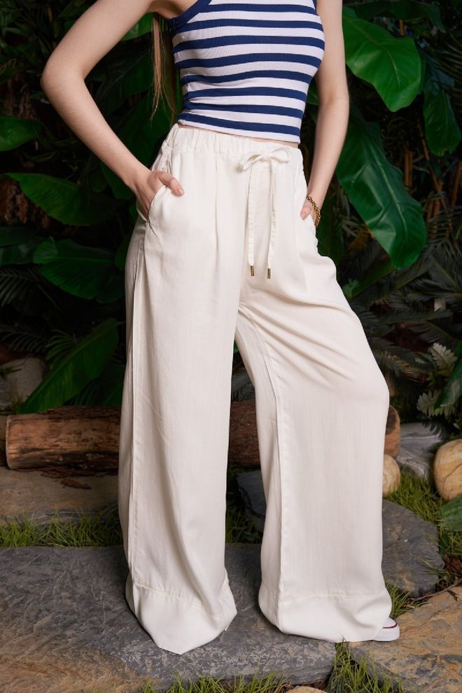 XLove White Wide Leg Palazzo Pants Wholesale Clothing Spring