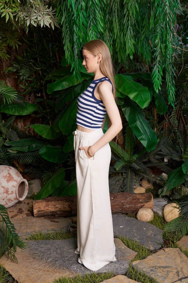 XLove White Wide Leg Palazzo Pants Wholesale Clothing 1