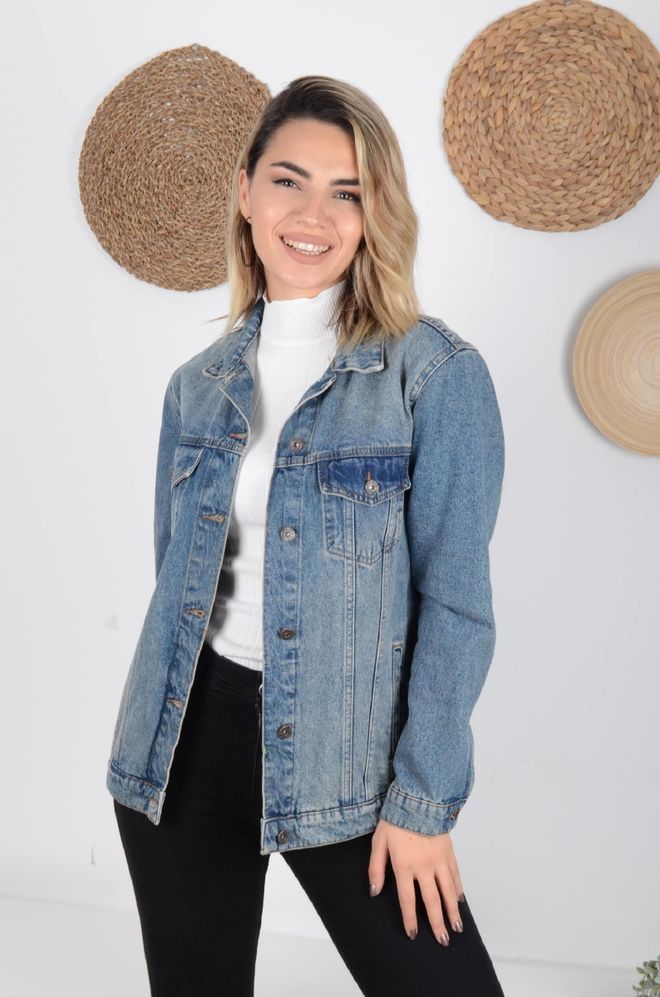 XLove Blaue Lässige Überhemd Jacke Großhandelskleidung Lässig