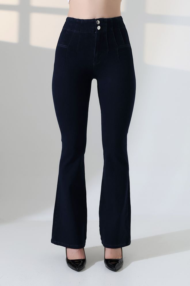 XLove Navy Blue Bootcut Flare Leg Pants Wholesale Clothing Spring