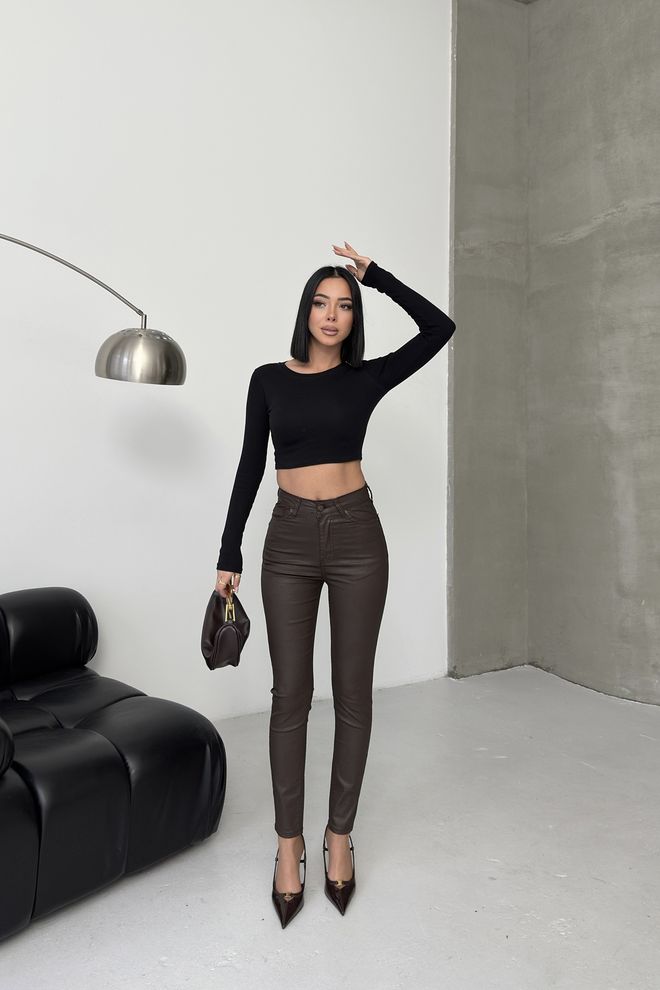 XLove Pantaloni In Pelle A Vita Alta 415 Abbigliamento all'ingrosso 0