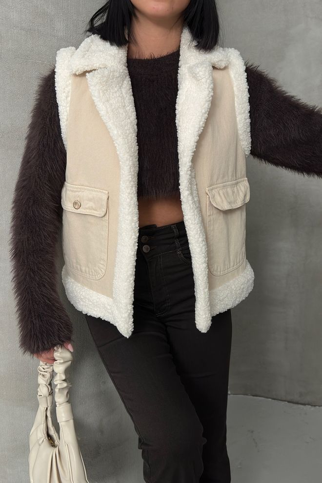 XLove Vestă De Blană 6171 Îmbrăcăminte cu ridicata 0