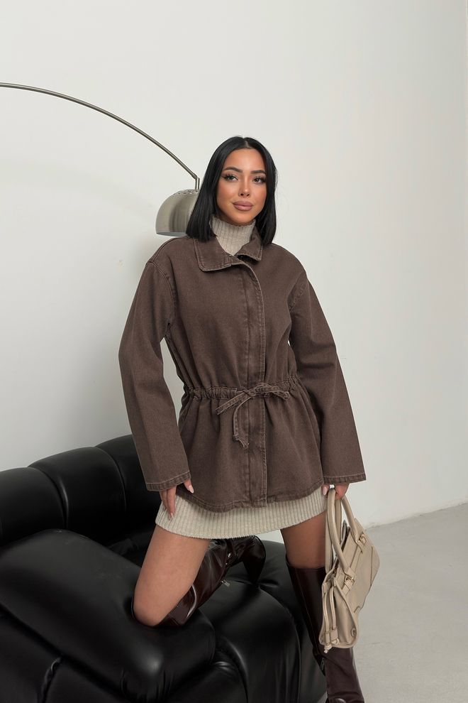 XLove Brown Casual Elegant Vintage Preppy Retro Jacket Wholesale Clothing 5