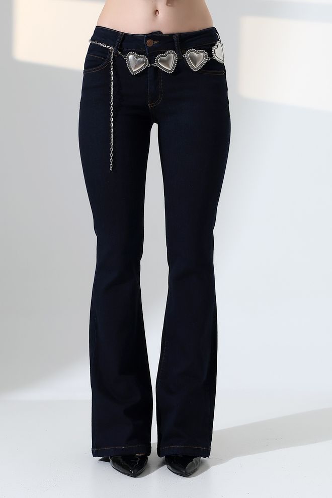 XLove Navy Blue Retro Sexy Casual Bootcut Pants Wholesale Clothing Vintage