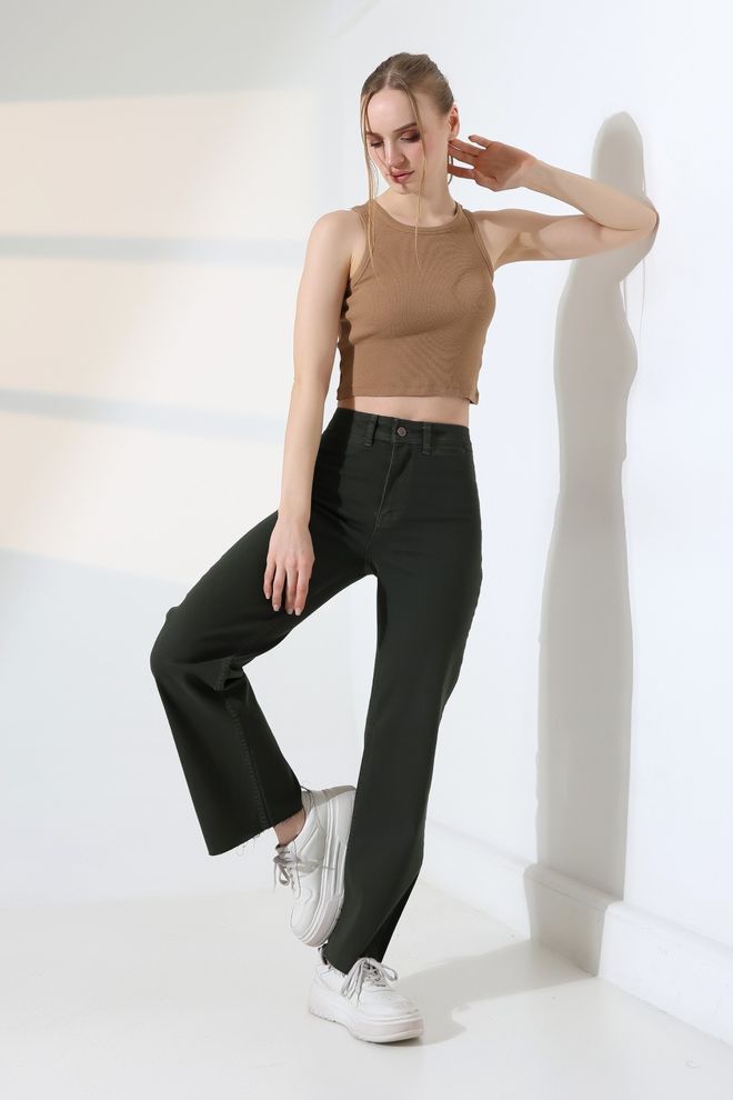 XLove Black Mom Pants High Waist Buttoned Casual Streetwear Wholesale Clothing Lounge