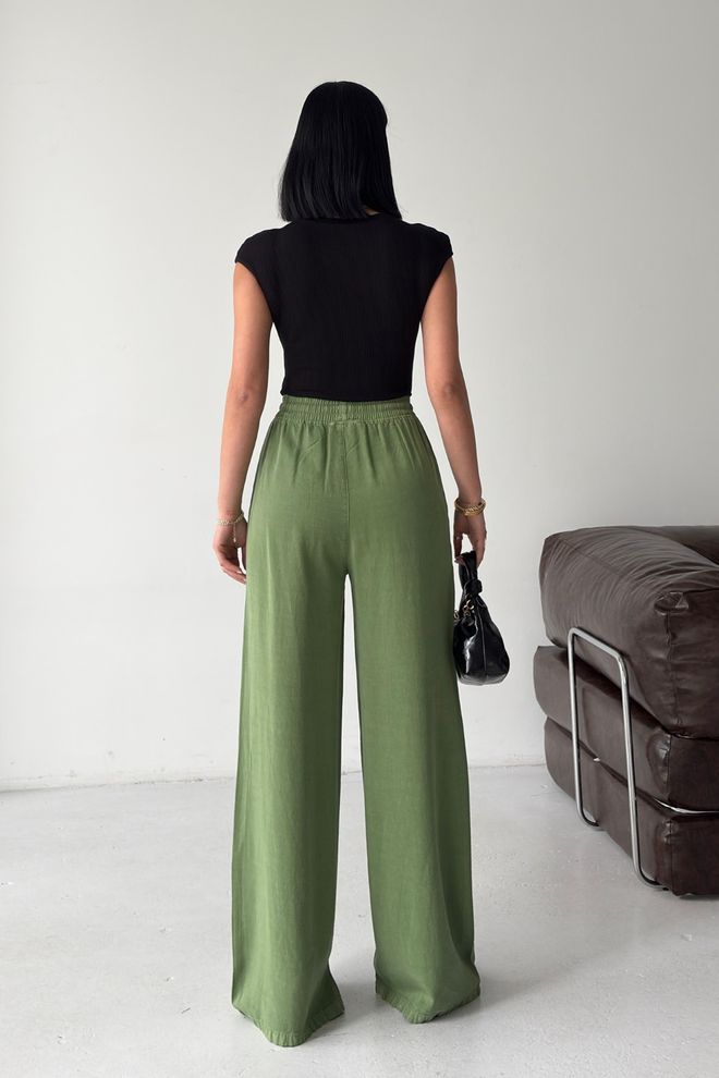 XLove Green Casual Elegant Palazzo Pants Wholesale Clothing 1