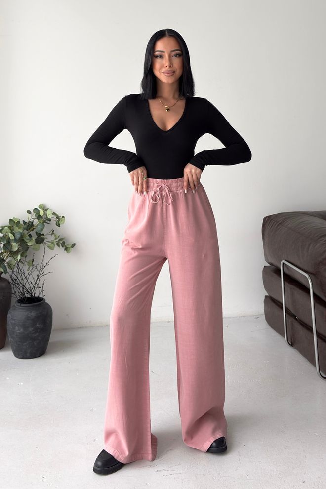 XLove Pink Palazzo Pants Wholesale Clothing Spring