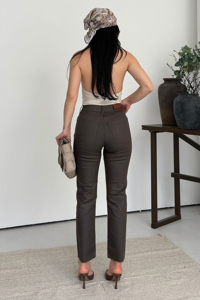 XLove Smeđe Ležerne Elegantne Cigareta Hlače Veleprodaja odjeće Elegantan