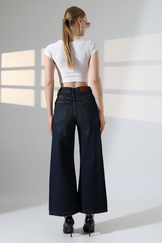 XLove Calças Palazzo Azuis Roupas por atacado 1