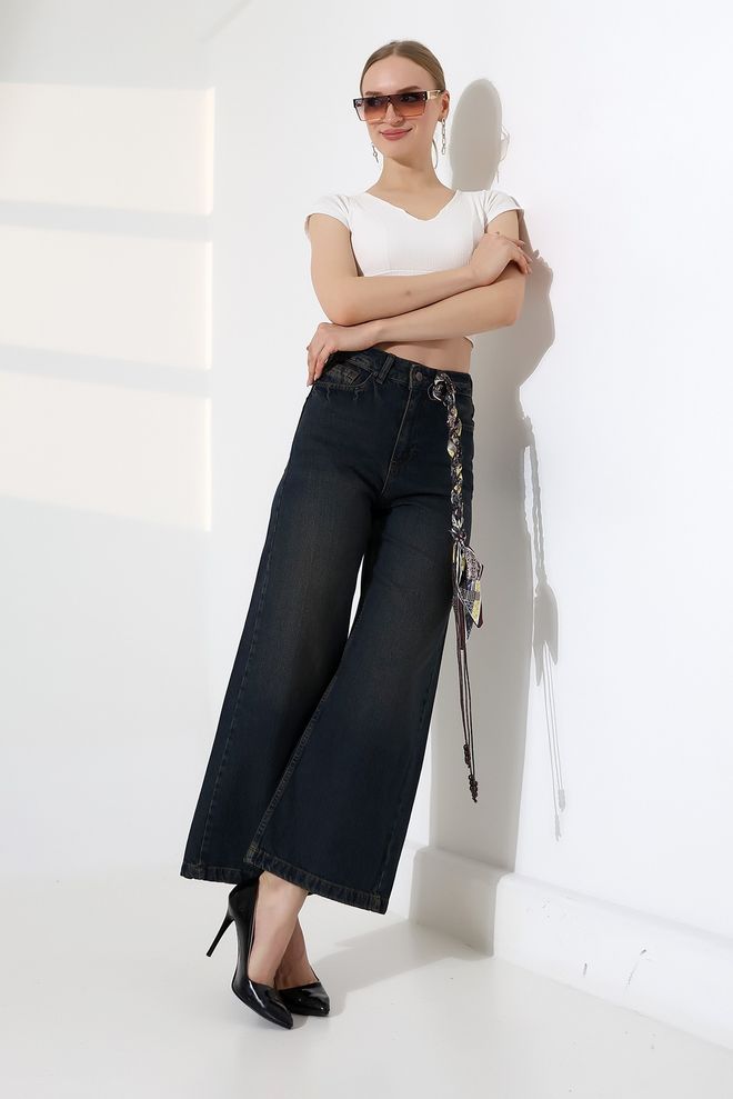 XLove Calças Palazzo Azuis Roupas por atacado Roupa de rua