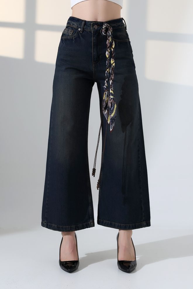 XLove Calças Palazzo Azuis Roupas por atacado 5