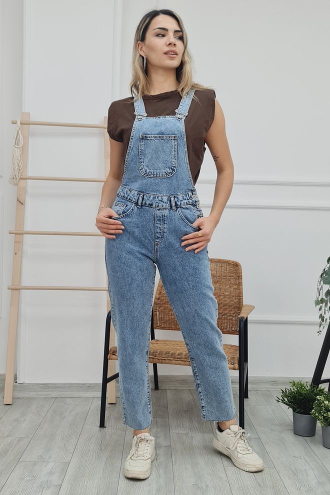XLove Jeansoverall Hellblau Großhandelskleidung Lässig