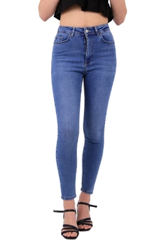 Veľkoobchodný model oblečenia nosí 37470 - Jeans - Light Blue, turecký veľkoobchodný Džínsy od XLove