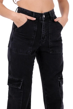 Модель оптовой продажи одежды носит 46367 - Jeans - Anthracite, турецкий оптовый товар Джинсы от XLove.