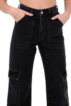 Hurtowa modelka nosi 46367 - Jeans - Anthracite, turecka hurtownia Dżinsy firmy XLove