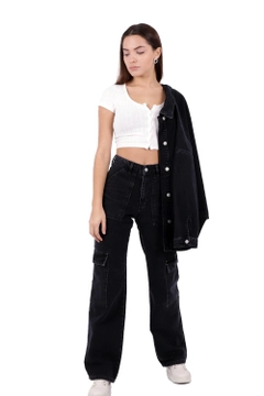 Un model de îmbrăcăminte angro poartă 46367 - Jeans - Anthracite, turcesc angro Blugi de XLove