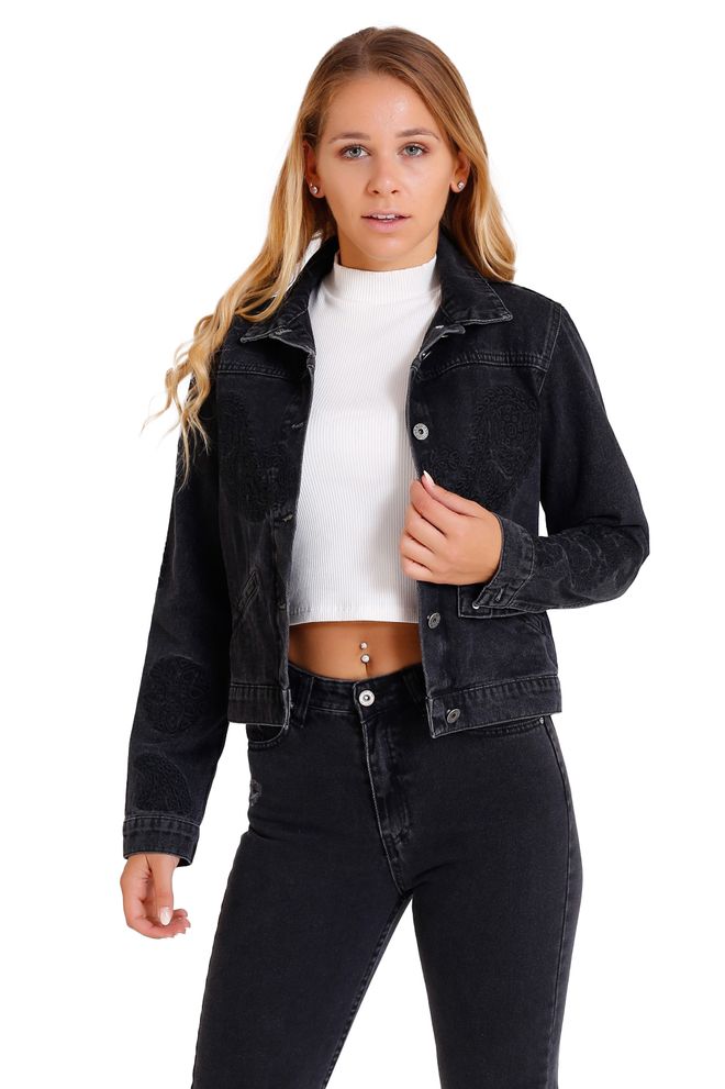 XLove Jeansjacke Anthrazit Großhandelskleidung 0