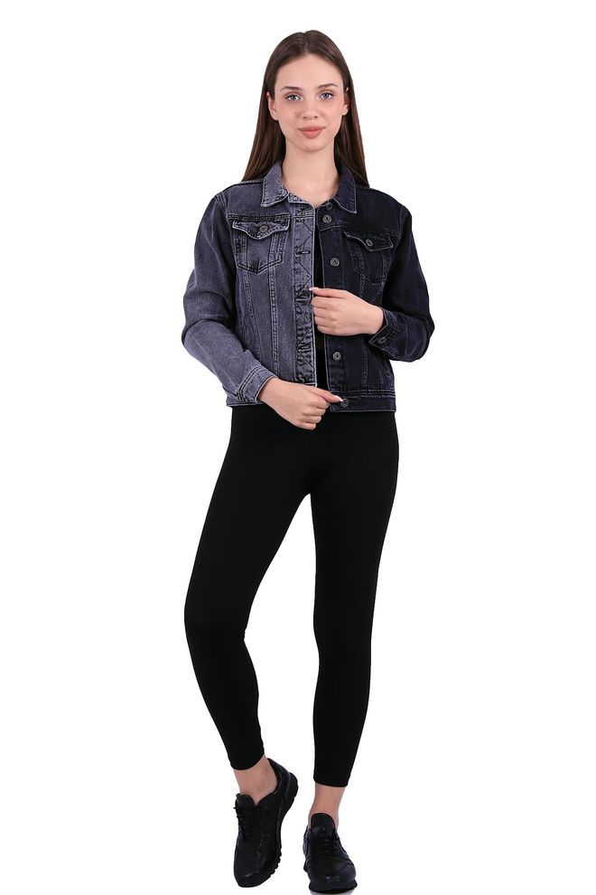 XLove Jeansjacke Anthrazit Großhandelskleidung Lässig