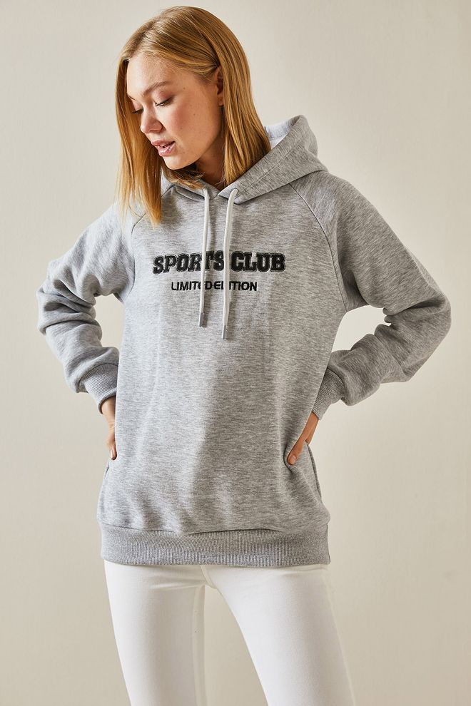 Sweat A Capuche Femme Gris De gros Styles Prix Lonca