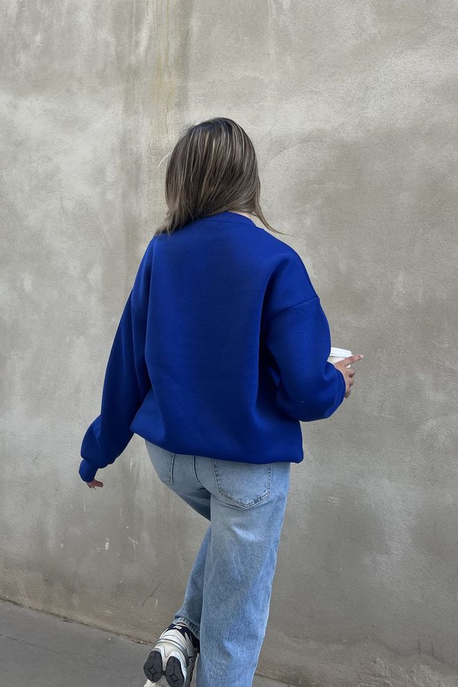 la & vetta Basic Crew Neck Oversize Sweatshirt Saks Wholesale Clothing Winter